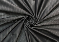 Ткань подкладочная Zegna чёрно-серая с серой полоской