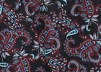 Платок L Altra Moda с рисунком пейсли - восточный огурец, на синем фоне