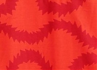 Хлопок тонкий Vivienne Westwood бордово-красный узор на красно-оранжевом