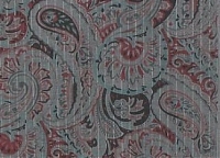 Шерсть-стрейч Etro печатный узор пейсли по серому меланжу в полоску