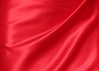 Шелк-атлас-стрейч ярко-красный в поперечный рубчик
