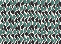 Крепдешин шёлк Missoni чёрный, зелёный, кремовый узор