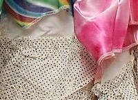 Ткань Zibetti для юбки, сарафана три разноцветных волана на основе белого цвета