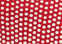 Купон-трикотаж бистрейч Rykiel белые горошки на красном Купон-трикотаж бистрейч Rykiel белые горошки на красном