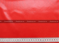 Кожа искусственная лаке красного цвета на белой рельефной сетчатой 310г/мп Кожа искусственная лаке красного цвета на белой рельефной сетчатой 310г/мп
