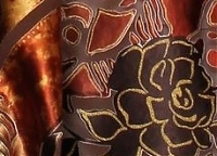 Шелк-деворе Versace рыжевато-коричневый