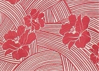 Шёлк-хлопок-вуаль Ferragamo вишнёвый рисунок