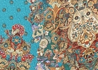 Костюмный креп-стрейч Jast Cavalli с мозаичным орнаментом по бирюзовому фону. Размер купона 140х320 - 340 см. Костюмный креп-стрейч Jast Cavalli с мозаичным орнаментом по бирюзовому фону. Размер купона 140х320 - 340 см.