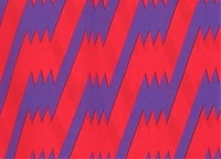 Крепдешин шёлк Missoni фиолетовые и ярко-красные ломаные линии