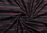 Ткань подкладочная Zegna чёрно-синяя с полосками цвета фуксии