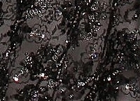 Кружево Blumarine чёрное с пайетками и бисером