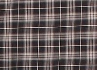 Ткань для рубашек Dior серо-белая клетка на чёрном