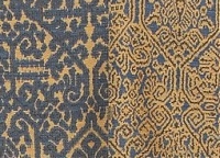 Шерсть жаккард Etro  горчично-оливковый на синем 